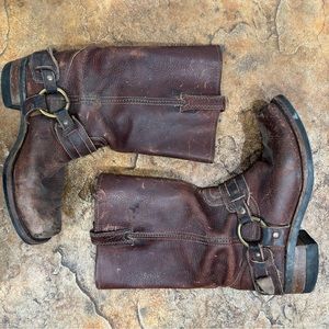Frye Belted Harness Boots - women’s 7.5